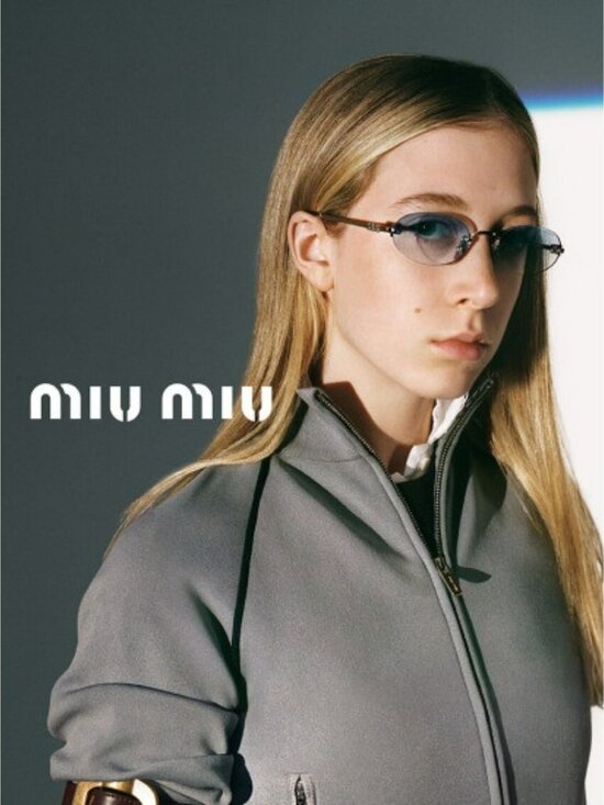 Miu Miu Women Sunglasses Gold Gradient Blue Oval MUA54S ZVN80O NEW AUTHENTIC main image 9
